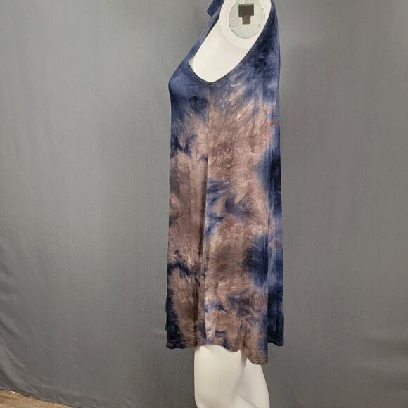 Ginger G Tie-Dye Swing Dress M Sleeveless Soft Knit Boho Style - Picture 3 of 7